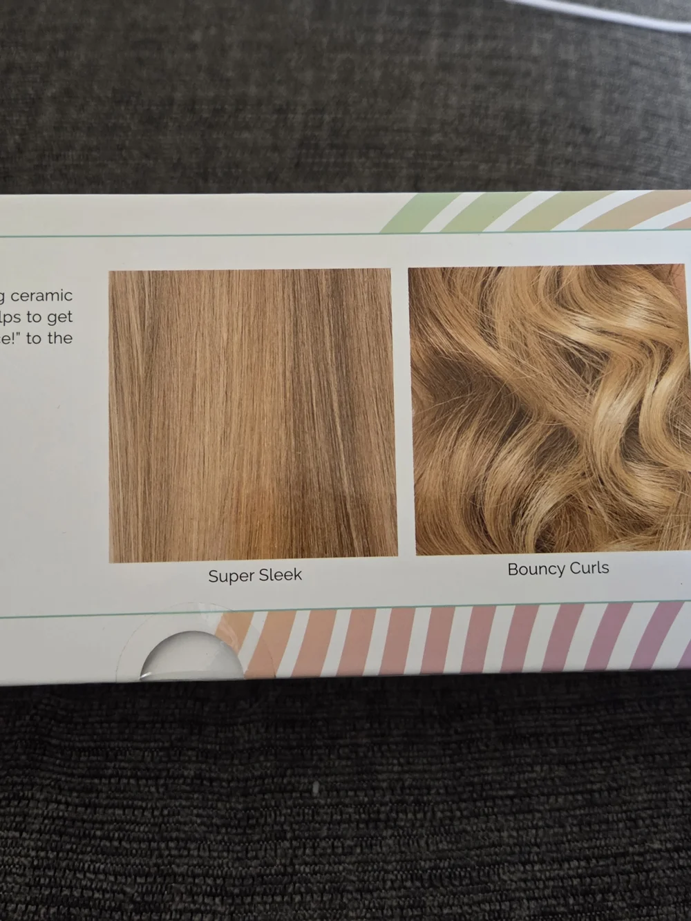 CHI Vibes Curved Edge Hairstyling Iron in Pastel Gradient NWT - Picture 3 of 3